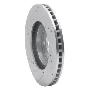 Volvo 960 Brake Rotor (1) - Front Right - R1 Concepts - Drilled & Slotted - Silver - `95-`04